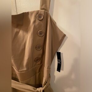 New York and Company Beige Jumpsuit